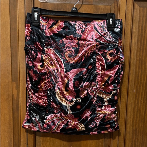 Free People Velvet Like Mini Skirt - Picture 3 of 9